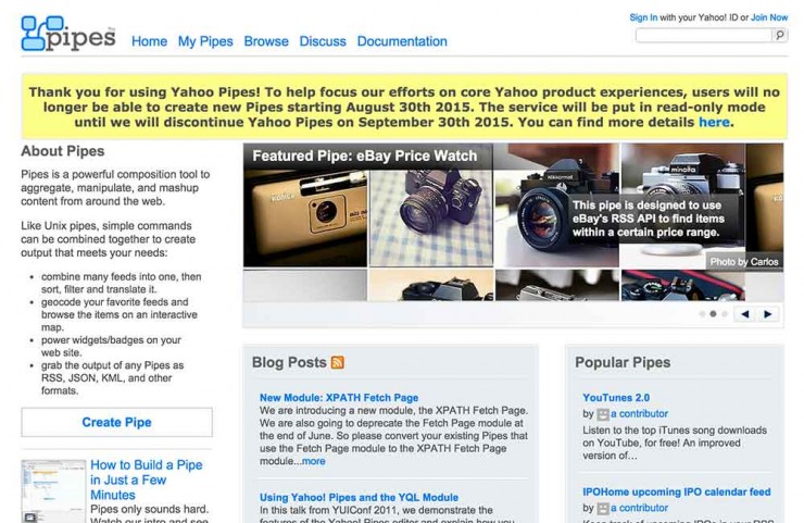 Yahoo! Pipes サービス終了で、レンサバ+自作PHPに移行しました。
